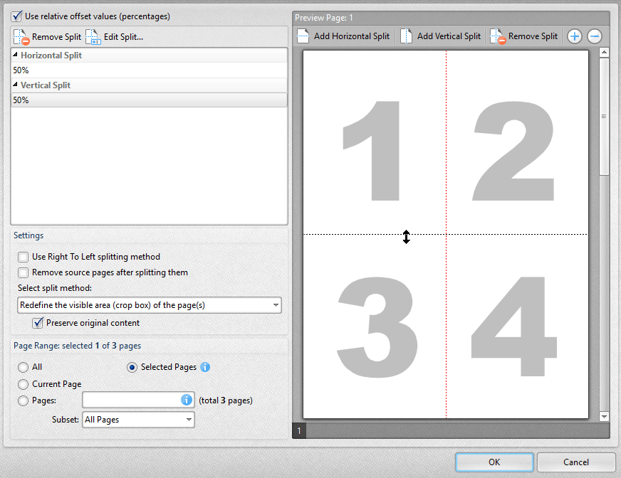 PDFXChange Co Ltd Knowledge Base How do I split pages in PDF